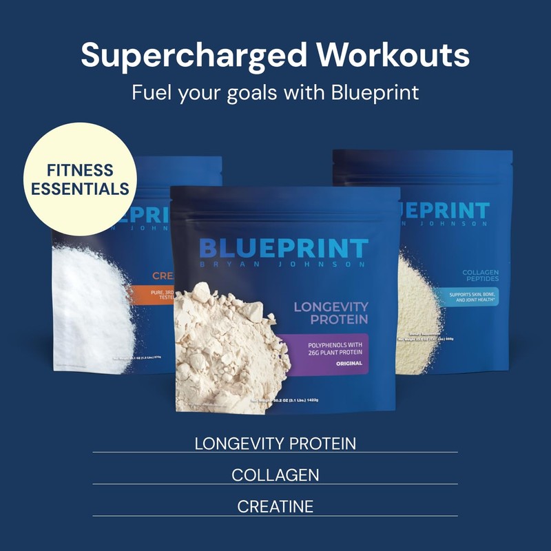 Blueprint Bryan Johnson Longevity Protein - 26G Plant Protein, Non