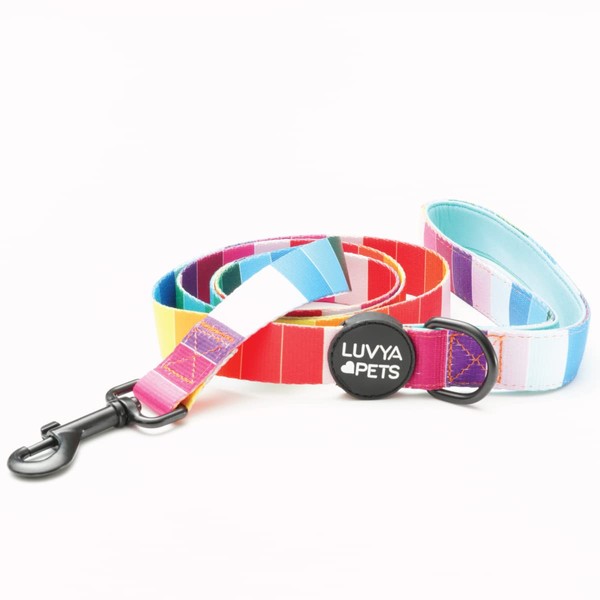 LUVYA Modern Rainbow Print Neoprene Dog Leash for Pets Small