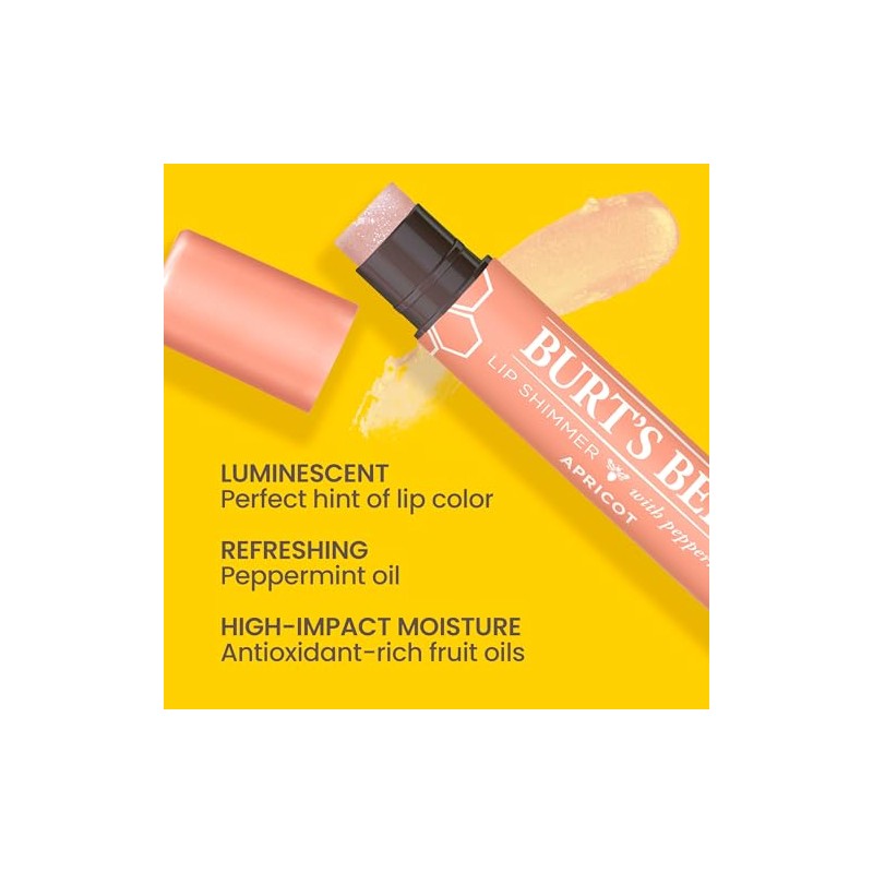 Burt's Bees - Brillo de labios hidratante 100% natural