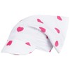 Headscarf Hat Peaked Cap Girls Summer Cotton Muslin, white-pink