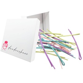 Bobby Pins in Pastel Colours for Girls - 7.5 cm Long, Extra Thin - Includes Storage Box - Hair Pins for Children, Hair Accessories in Delicate Colours deedeeshaar®