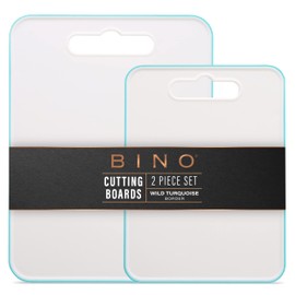 BINO Cutting Board - 2-Piece Chopping Boards | BPA-Free Plastic, Durable, Large Surface, Multipurpose, Dual-Sided, Dishwasher Safe | Charcuterie Accessories | Home & Kitchen Utensils