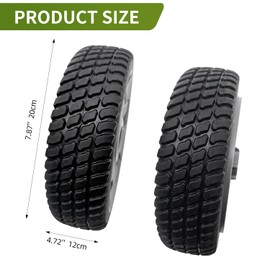 2 * 8" Front Mower Wheel Assembly for Toro 125-2510 TimeMaster 30in Lawn Mowers 20199 20200 20975 20976 20977 20978 21199 21200 21810 21811