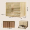 Vencer 12-Drawer Pine Artist Supply Storage Box - Effortlessly Organize