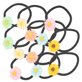 Healvian Chic Daisy Flower Hair Ties 30pcs Elastic Hair Band for Women Girls Fashion Ponytail Holder