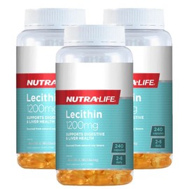Nutra Life Lecithin 1200mg 240 Capsules / 뉴트라라이프 레시틴 1200mg 240 캡슐 X 3개, 1세트, 240정