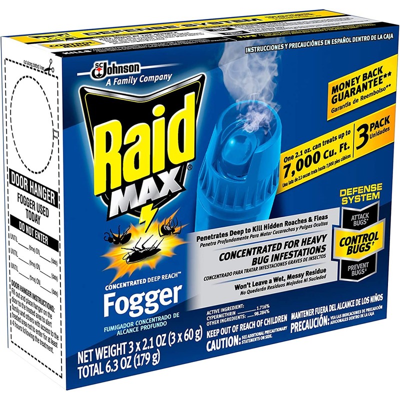 Raid Max Fogger, Insect Killer for Mosquito, Ant, Roach, Spider,