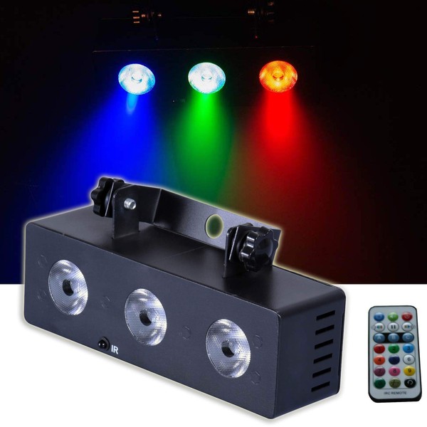 E-Lektron MS-3 Multi-Spot Light Effect Triple LED Spotlight R/G/B Music