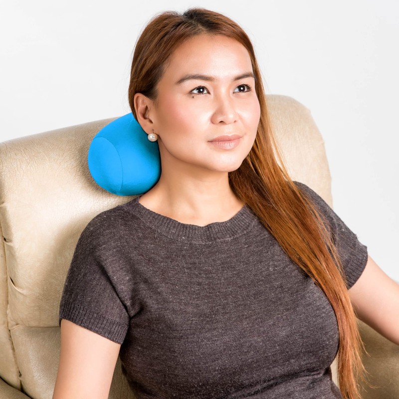 Travel Fanatics Mini Microbead Pillow – 3.5"x8" Small Neck Pillow