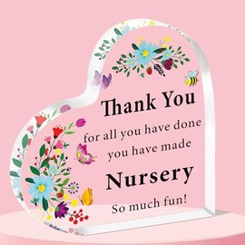 QMVMV Thank You Gift For Teacher Teaching Assistant Leaving Nursery School Gift Acrylic Plaque Keepsake