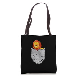 Lion in the Bag Animal Pocket Animal Funny Lion Tote Bag