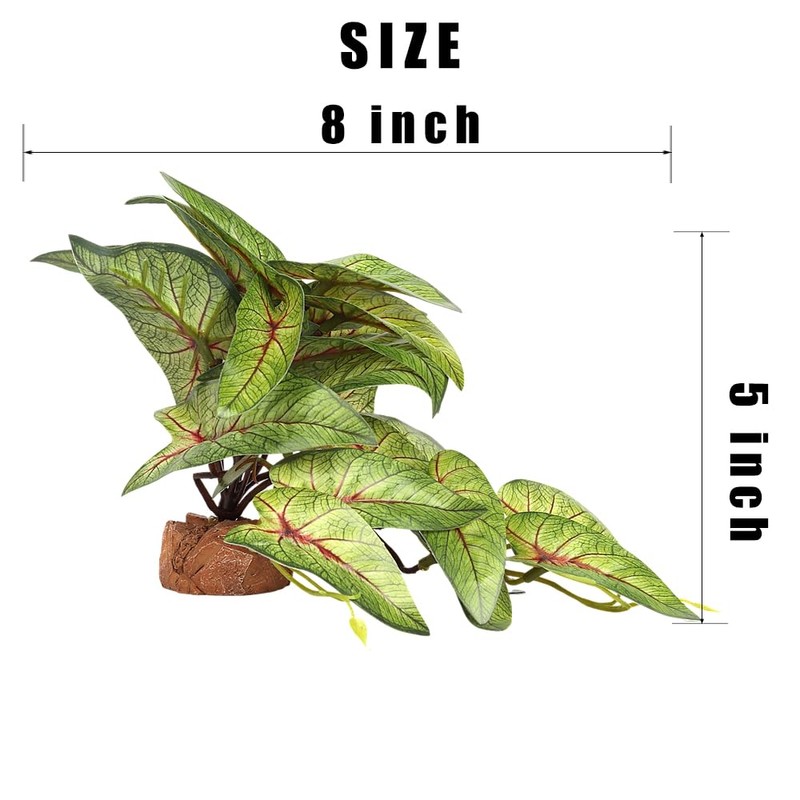 WOLEDOE Reptile Plants for Terrarium, Ball Python Tank Decor Accessories