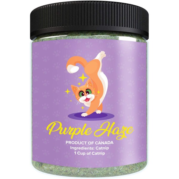 Purple Haze Catnip, Premium Blend Safe for Cats, Infused with