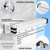 Wall Mount Folding Shower Curtain Rod, 69 Inches (5-Fold), Adjustable