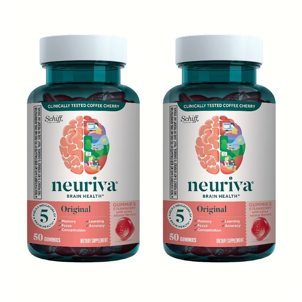 NEURIVA Brain Performance - Original Gummies 50 ct (Pack of 2)