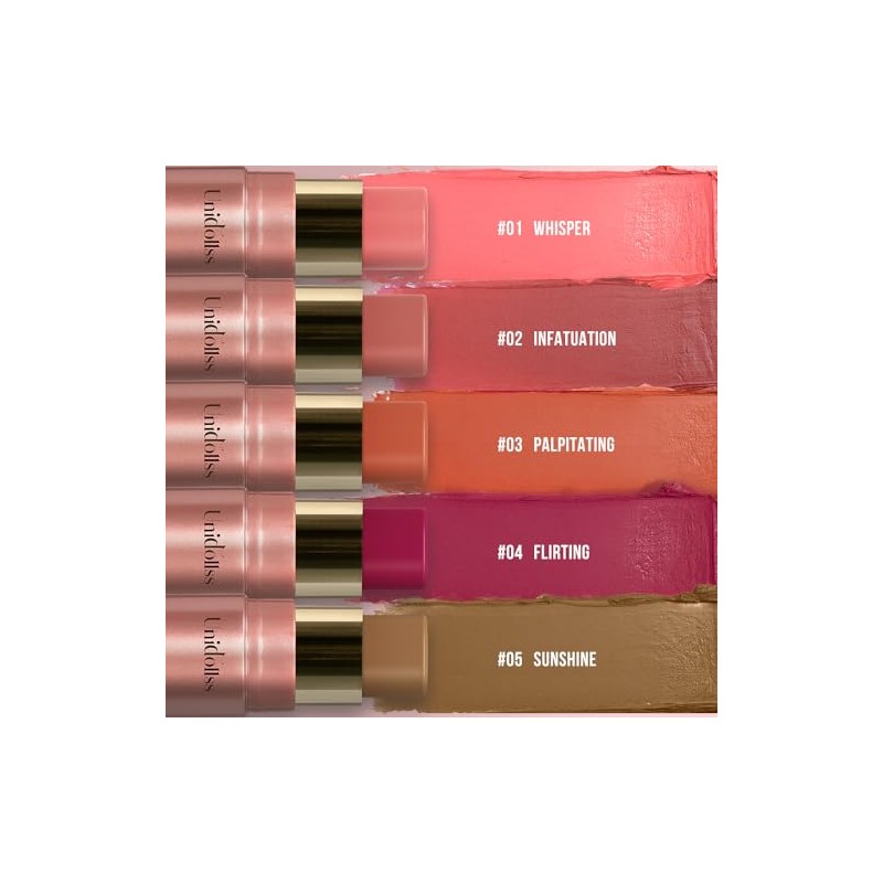 Multi-Use Makeup Cream Blush Stick, Unidollss 3-in-1 Buildable Contour Bronzer