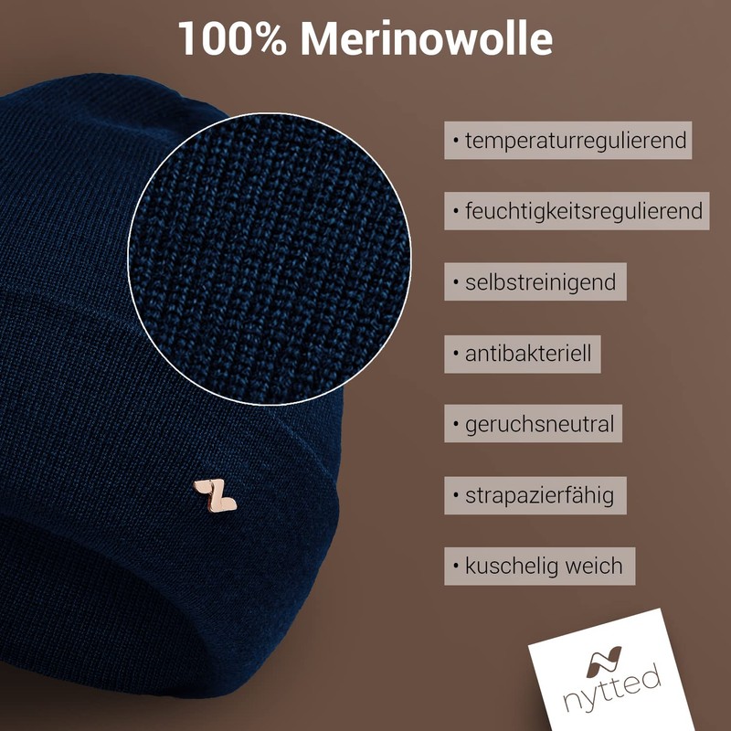 NYTTED® Merino Hat Made from 100% Finest Merino Wool for