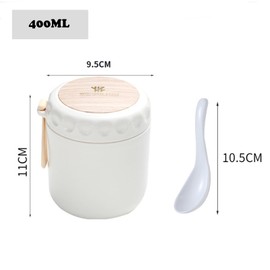 RoadLoo Thermobehälter für Essen, 2er Set Warmhaltebehälter Essen 400ml Edelstahl Thermobehälter mit löffel Thermobecher babybrei Auslaufsicher Essensbehälter Thermo Lunchbox Speisebehälter