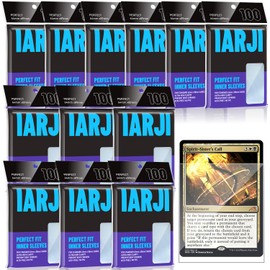 1200 Counts Perfect Fit Card Sleeves, Exact Fit Card Sleeve, Inner Sleeves for Double-Sleeving, High Clarity Trading Card Sleeve for MTG, PKM, TCG, Gaming Cards