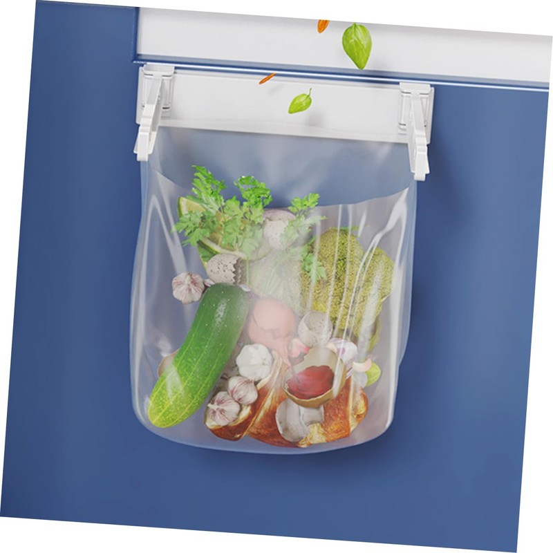 STOBAZA 2pcs Foldable Kitchen Trash Bag Holder Wall Mounted Rack