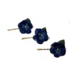 EmilyRose Couture Blue Bridal Roses/Flowers Hair Pins-Set of 3