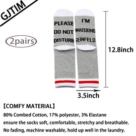 GJTIM 2PAIRS Funny Comedy Socks Gift For Seinfed Fans Please Do Not Disturb I’m Watching TV SHOW (Watching Seinfed)