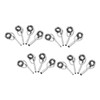 Kisangel 16pcs Stainless Steel Fishing Rod Guide Rings Set with