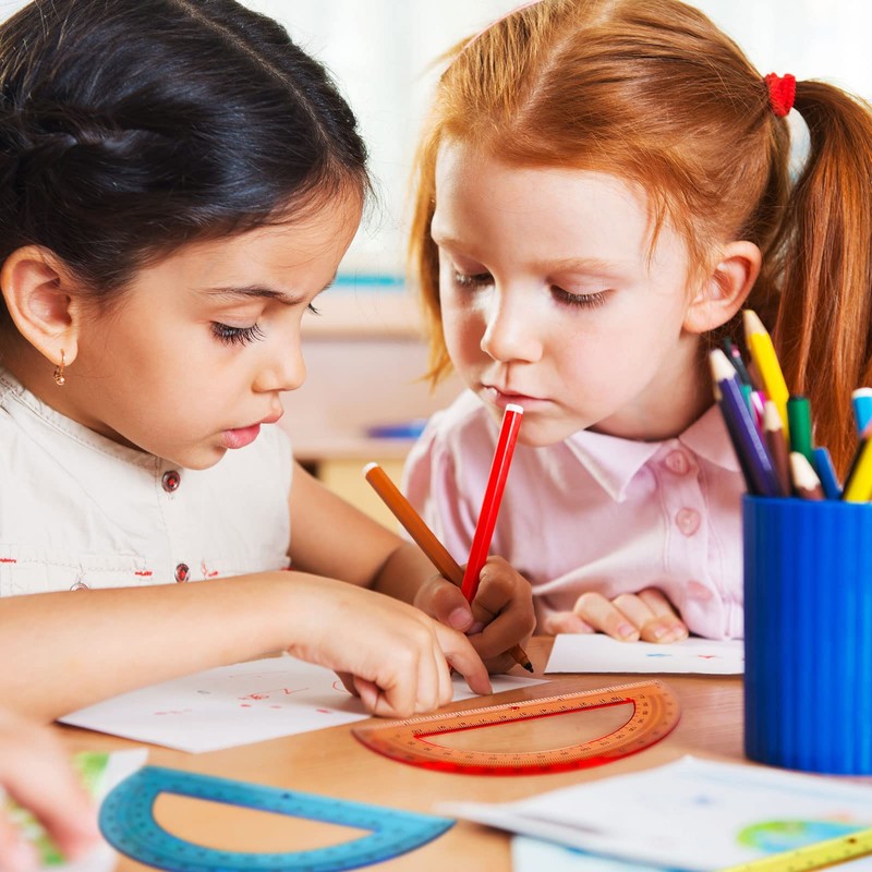 100 Pieces Math Bulk Plastic Protractors 180 Degrees 6 Inch