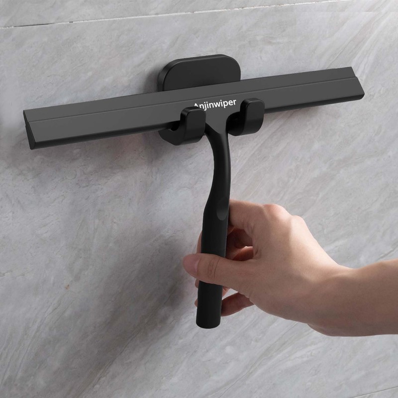 Anjinwiper Household Squeegee for Shower Glass Doors, Silicone Shower Squeegee