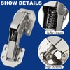 4PCS Hidden Cabinet Hinges, No Pre-Drilled Soft Close Cabinet Hinges,