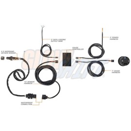 GlowShift Tinted 7 Color Analog E85 Wideband Air/Fuel Ratio AFR Gauge - Includes Oxygen Sensor, Data Logging Output & Weld-in Bung - Black Dial - Smoked Lens - 2-1/16" 52mm