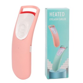 Heated Eyelash Curler Home Travel Portable Ergonomic Electric Lash Curler with Silicone Pad for Women