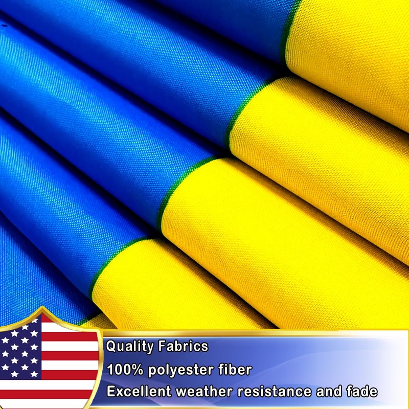 VOLTA Double Sided Ukraine Flag with Coat of Arms 3x5ft,