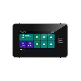 Splenssy 2G/WiFi GSM Tuya Wireless Home Alarm System 4.3-inch Full Touch Screen Alarm Panel SOS Anti-theft Alarm Temperature and Humidity Wireless Alarm System for Home Security