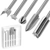 QWORK® 5PC Wood Carving Bits Set for Most Rotary Tools,