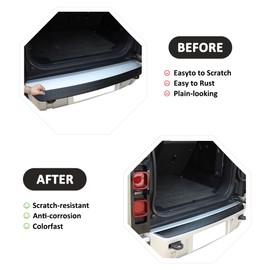 Car Inner Rear Trunk Bumper Guard Plate Bumper Protector Guard Cover Trim for Land Rover Defender 90 110 130 2020-2025 Auto Rear Bumper Plate Cover Trim Accessories (Style A-ABS Bright Black)