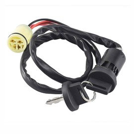 TDR Ignition Key Switch Fits TRX350FE Rancher 4x4 2000 2001 2002 2003 2004 2005 2006 2 Keys, 4-Pin Plug