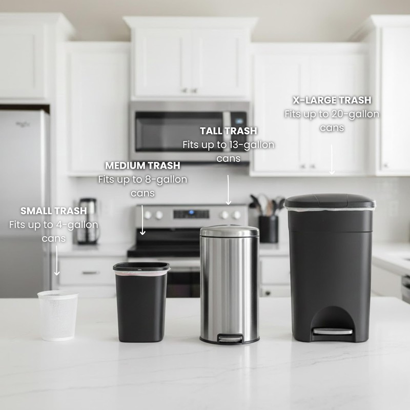 Glad ForceFlex MaxStrength Kitchen Drawstring Bags with Lemon Fresh Bleach