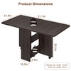 GAOMON Folding Dining Table, Drop Leaf Dining Table for 4,