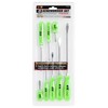 Performance Tool W904GN High Visible Screwdriver Set, 8-Piece, Green