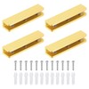 uxcell 4Pcs Glass Shelf Brackets, Adjustable Solid Brass Glass Shelf