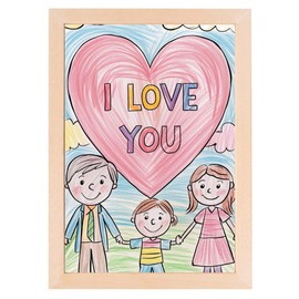 Bilderrahmen für Kinderzeichnungen A4 mit Federmechanismus – Kunst-Display für Kinder, einfache Einlage, schneller Wechsel, Naturholz, Kapazität 100 Blätter, mit Aufhängern (Natürliche)