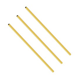 LAVMHAB Brass Pipe 2 mm OD/Outer Diameter x 0.3 mm Wall Thickness, 200 mm Length, Seamless Round Brass Tube for Crafts (Pack of 3)