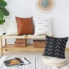 JOJUSIS Modern Leather Throw Pillow Covers for Couch Sofa Bed