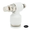 50Pcs Air Flow Control Valve Pneumatic White Adjustment Durable Quick