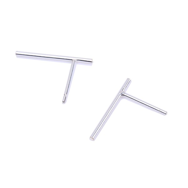 Rechoice Pendientes de tuerca de plata de ley con diseño