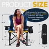 Overmont Oversized Folding Camping Chair - 450lbs Support with Padded