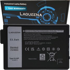LAQUEENA XVJNP Laptop Battery Compatible with Dell Latitude 5430 7330 Rugged Extreme P148G P148G001 P149G P149G001 Series 6JRCP 06JRCP M0TN3 0M0TN3 KD1CT 451-BCWQ 11.4V 53.5Wh 3-Cell