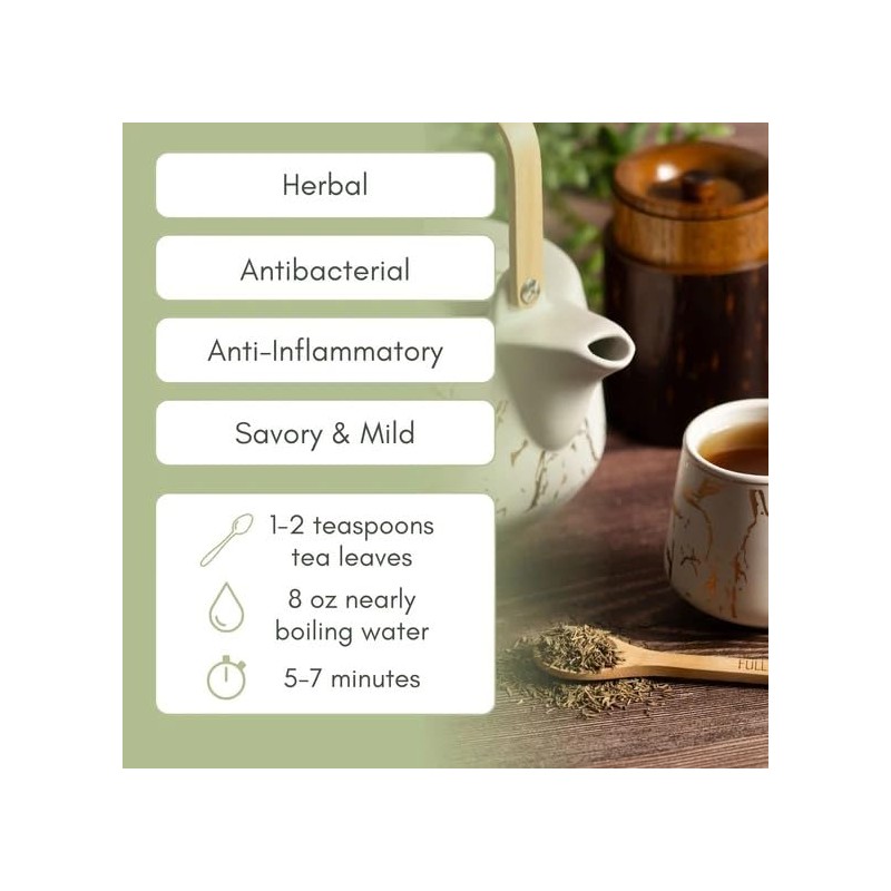 Organic Thyme Loose Leaf Tea - 2oz Bag (Approx. 30