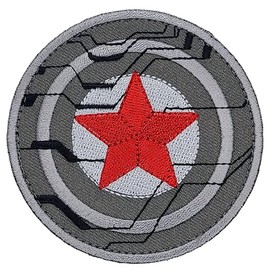 Captain America Shield Bucky Patch - 3 x 3 Inch Hook Fastener P785
